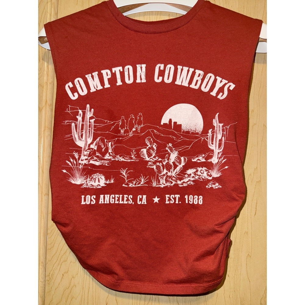 Compton Cowboys Los Angeles CA Graphic Muscle Tank Top Shirt Womens‎ XS